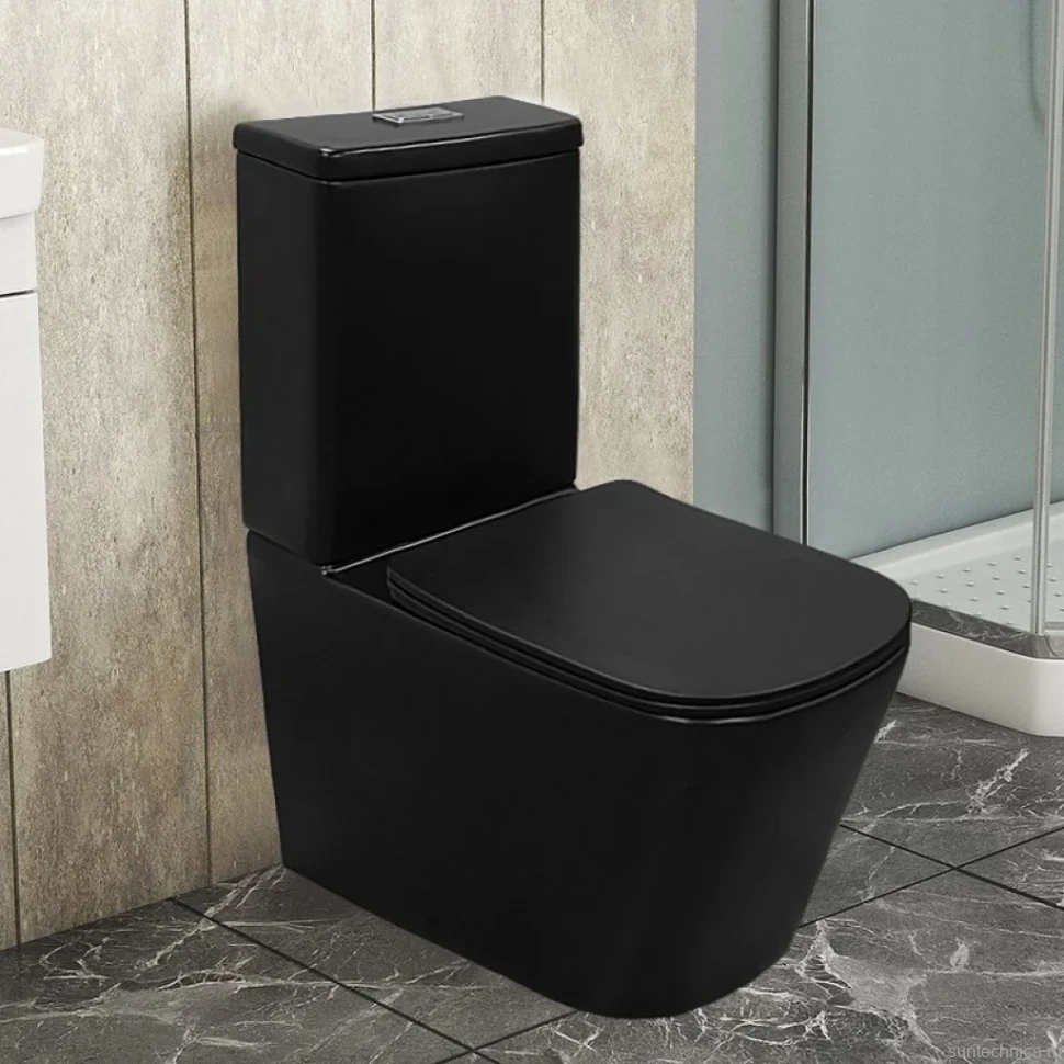 Унитаз-компакт напольный AZARIO Black King AZ-8303D матовый черный