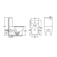 Унитаз-компакт напольный AZARIO Black King AZ-8303D матовый черный