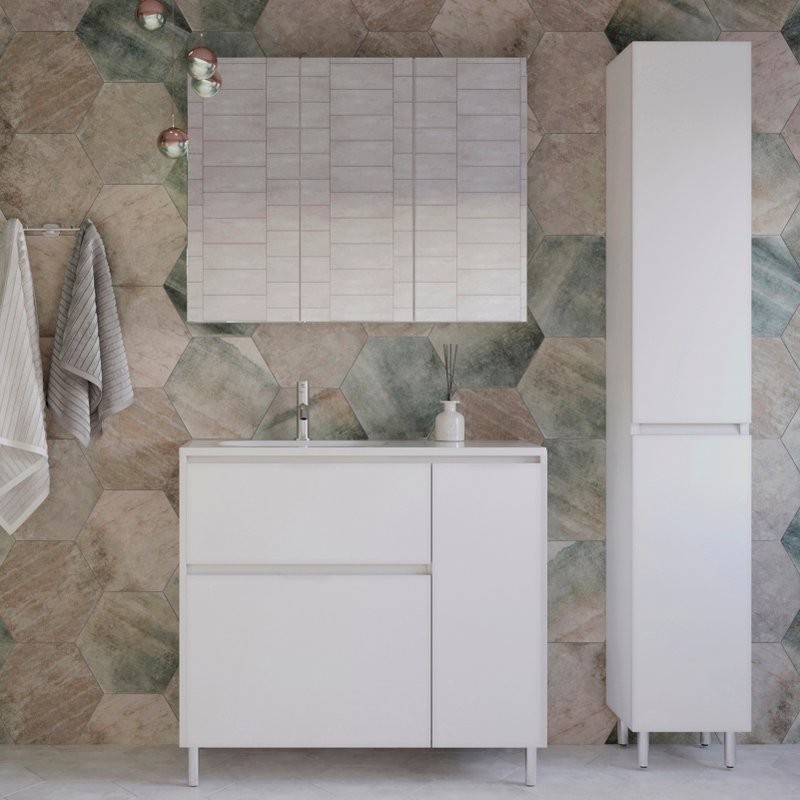 Мебель для ванной комнаты Style Line Барселона 90 Люкс Plus L, с бельевой корзиной