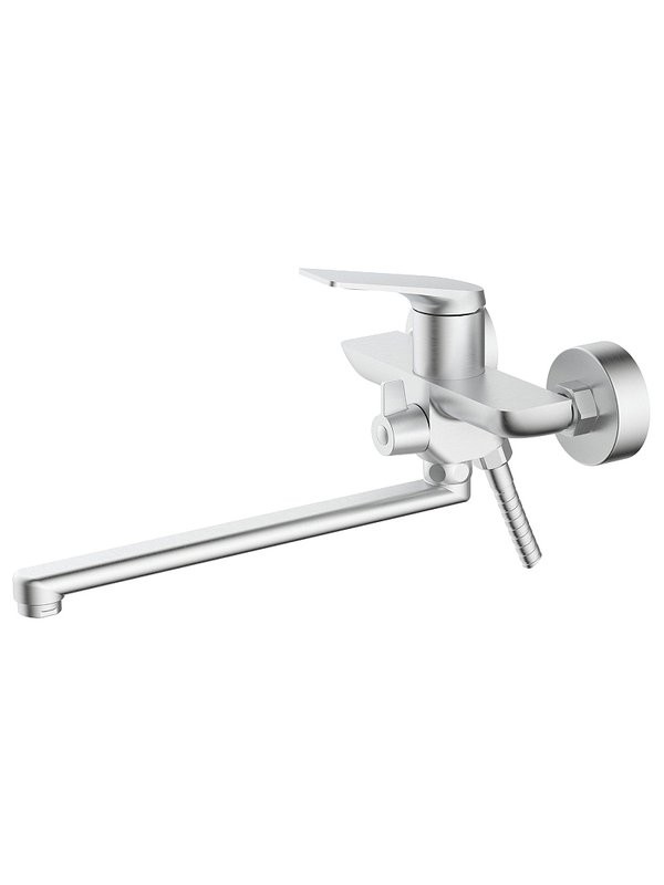 Смеситель с длинным изливом для ванны AZARIO Lursy AZ-K1749BN сатин