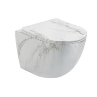 Унитаз подвесной SantiLine SL-5005T-MRB глянцевый под мрамор