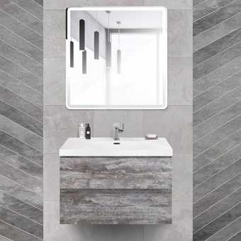 Мебель для ванной Cezares Molveno 46 80 legno grigio, с раковиной Cezares CZR-MIL-80-LVB