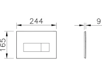 Система инсталляции для унитазов VitrA Vpro 765-5800-01 + Кнопка смыва VitrA Root Square 740-2395 никель