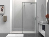 Душевая перегородка Walk-In VSW-1HS100CLGM, 1000*2000, вороненая сталь, стекло прозрачное