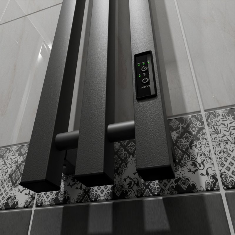 Полотенцесушитель электрический Маргроид Inaro3v профильный 120х12, графитовый серый