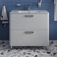 Тумба с раковиной IDDIS Brick 80 напольная