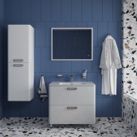 Тумба с раковиной IDDIS Brick 80 напольная