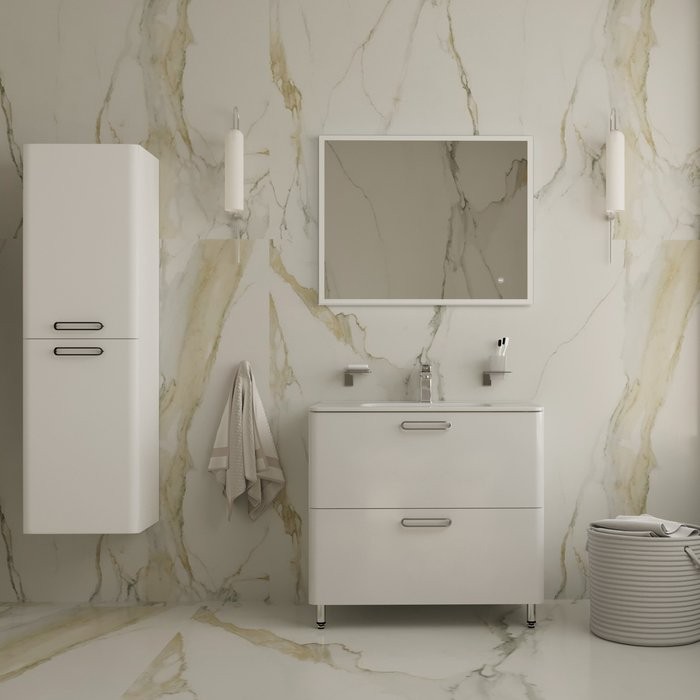 Тумба с раковиной IDDIS Brick 80 напольная