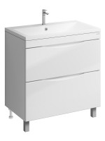 Тумба под раковину без столешницы Grossman Виста 80 напольная, белый глянец