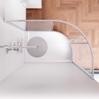 Душевой уголок AM.PM Like W83UG-302U120MT 120x80 профиль матовый хром, стекло прозрачное