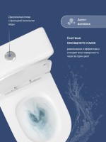 Унитаз-компакт напольный STWORKI Готланд S13400WH с микролифтом, безободковый, белый