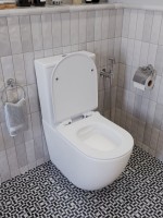 Унитаз-компакт напольный STWORKI Готланд S13400WH с микролифтом, безободковый, белый