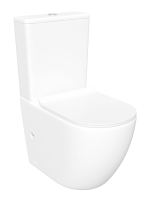 Унитаз-компакт напольный STWORKI Готланд S13400WH с микролифтом, безободковый, белый