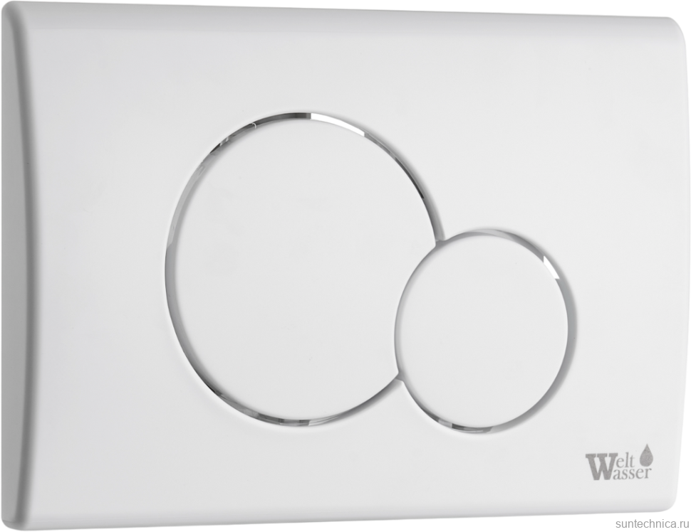 Кнопка смыва Weltwasser WW Marberg 507 RD GL-WT белый глянец