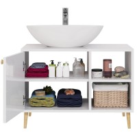 Тумба с раковиной Dreja Luno 80 напольная, со столешницей, белый глянец