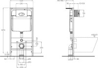 Комплект BelBagno BB026/BB082BL с кнопкой смыва белой глянцевой