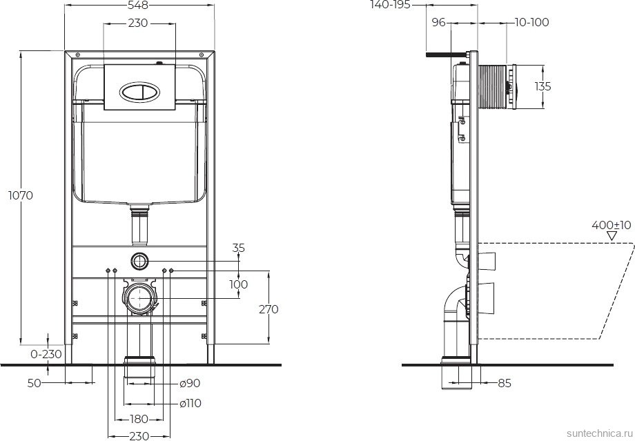 Комплект BelBagno BB026/BB082BL с кнопкой смыва белой глянцевой