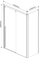 Душевой уголок Vincea Lugano VSR-1L1015CL-1 150х100 см, профиль хром
