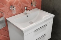 Мебель для ванной комнаты STWORKI Копенгаген 70 белая, подвесная, в современном стиле (комплект, гарнитур)