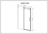 Душевая дверь в нишу Vincea Como-N VDS-4CN160CL 160 см, профиль хром, стекло прозрачное