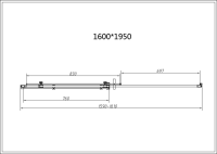 Душевая дверь в нишу Vincea Como-N VDS-4CN160CL 160 см, профиль хром, стекло прозрачное
