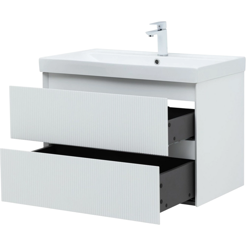 Тумба с раковиной Aquanet Альтера 80 подвесная, белая матовая