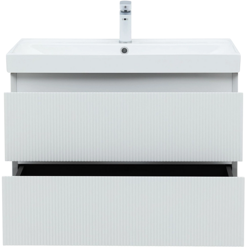 Тумба с раковиной Aquanet Альтера 80 подвесная, белая матовая