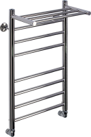 Полотенцесушитель водяной Comfysan Luce W-8 80х40 80x45 см, матовый хром, лесенка, с полкой