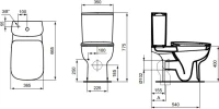 Унитаз-компакт напольный Ideal Standard Esedra T283401 Унитаз-компакт напольный Ideal Standard Esedra T283401