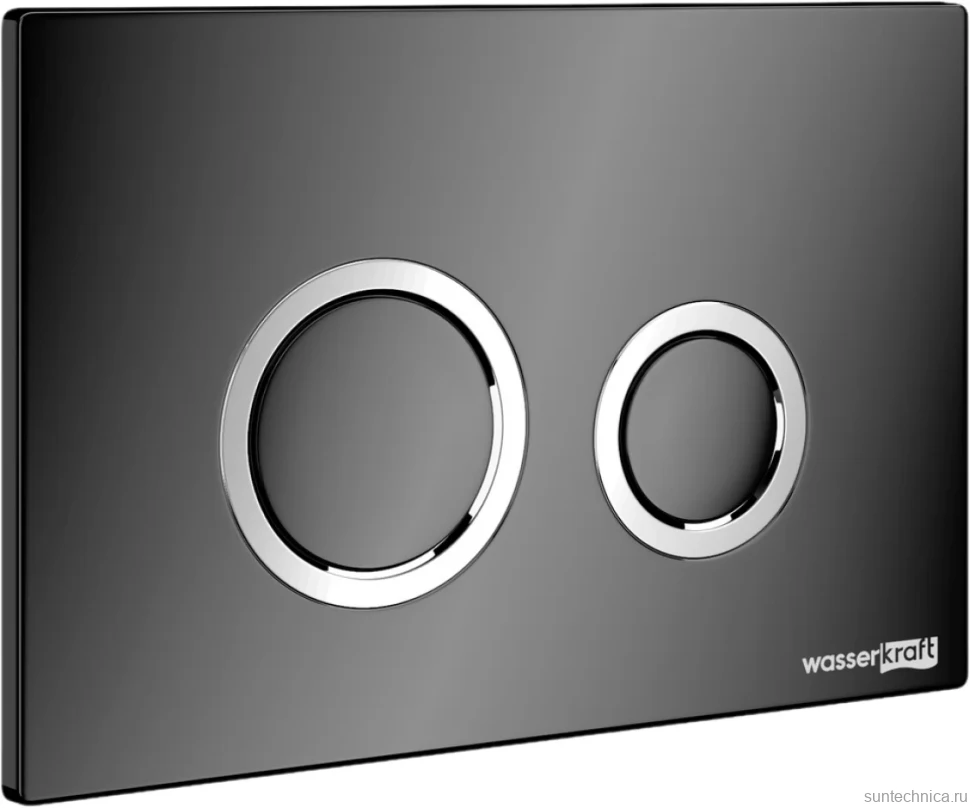 Система инсталляции для унитазов Wasserkraft Abens 20TLT.010.ME.BL.PB01 с кнопкой смыва черной