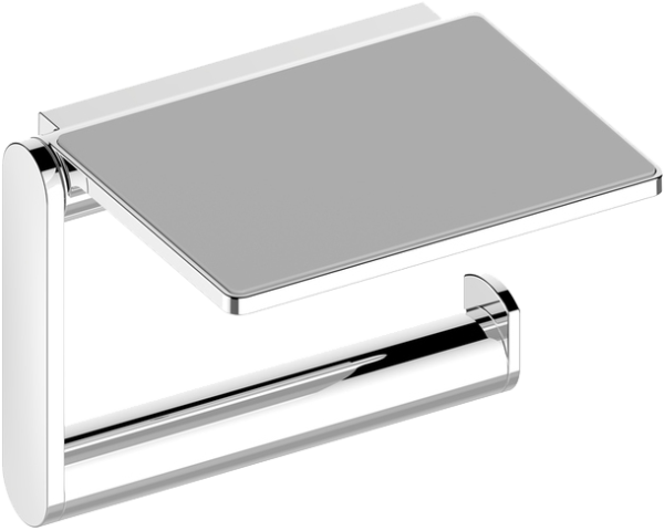 Держатель туалетной бумаги Keuco Plan 14973 с полкой для телефона, хром