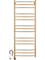 Полотенцесушитель электрический Secado Милан 3 125x55 см, подключение слева, бронза, лесенка, латунь