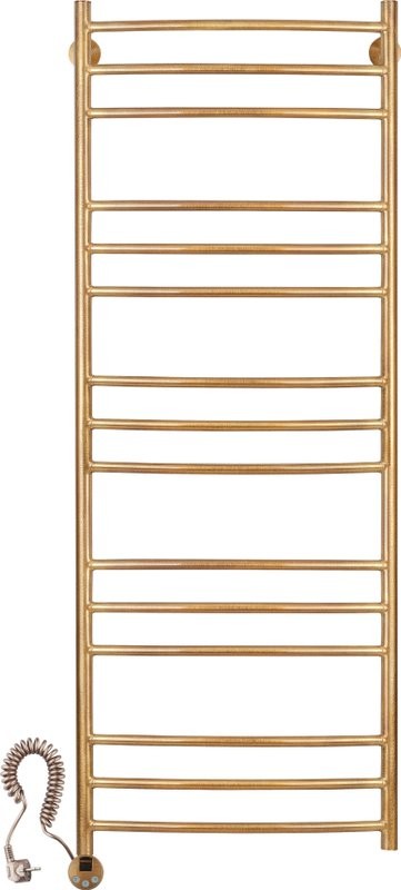 Полотенцесушитель электрический Secado Милан 3 125x55 см, подключение слева, бронза, лесенка, латунь
