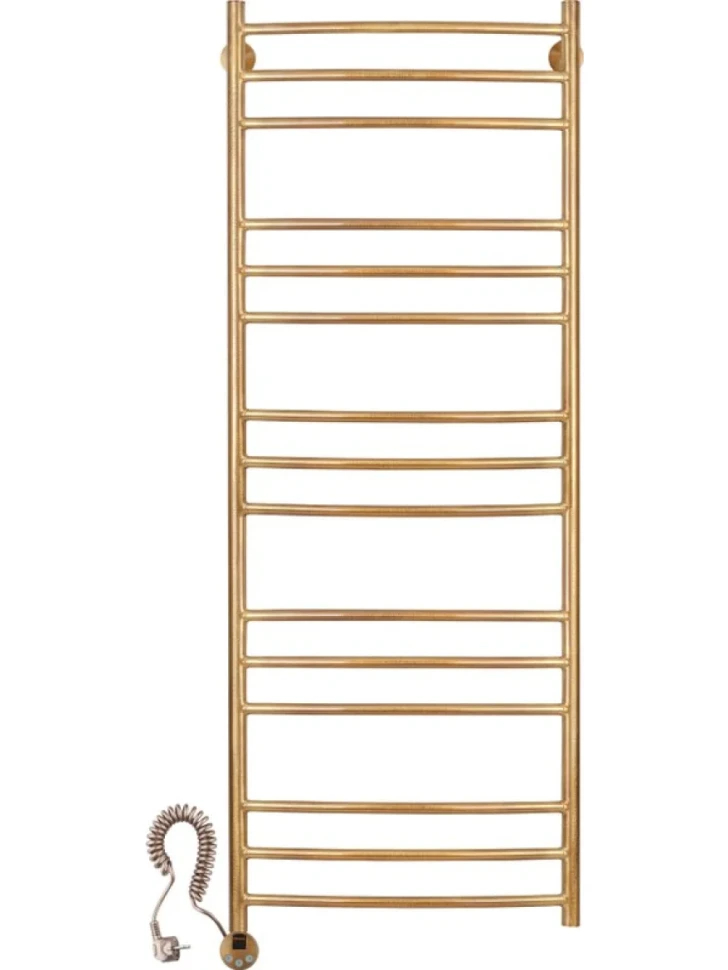Полотенцесушитель электрический Secado Милан 3 125x55 см, подключение слева, бронза, лесенка, латунь