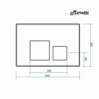 Комплект Maretti 3 в 1: унитаз UM10PBM76-844, инсталляция AC11P5211, кнопка AC12EL-740