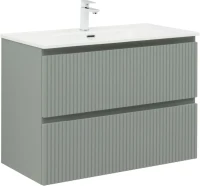 Тумба с раковиной Aquanet Джейн (Flat) 90 подвесная, мисти грин