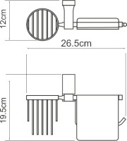 Держатель туалетной бумаги Wasserkraft Lopau K-6059 с держателем освежителя воздуха