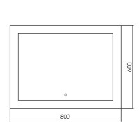 Зеркало Abber See AG6107S-0.8 80х60 см, с подсветкой