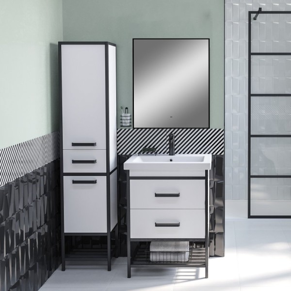 Мебель для ванной комнаты Sanflor Норд 60 с раковиной Como 60, зеркало DIWO Элиста