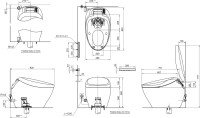 Умный унитаз напольный Toto Neorest CS901VR#NW1 с функцией биде, с дистанционным управлением