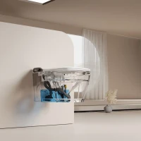 Комплект 2 в 1 Abber Rechteck AC1215S-AC0101P2 Унитаз-биде электронный, подвесной + Монтажная рама