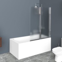 Шторка на ванну BelBagno Uno V-2-100/150-P-Cr-R стекло punto