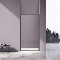 Душевая дверь Vincea Slim 8mm VDP-4SL100CLGM, вороненая сталь, стекло прозрачное