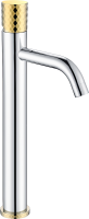 Смеситель для раковины Boheme Stick 122-CRG chrome diamond gold