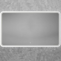 Зеркало Art&Max Genova AM-Gen-1200-800-DS-F-White 120х80 белое, с LED-подсветкой, 6000К
