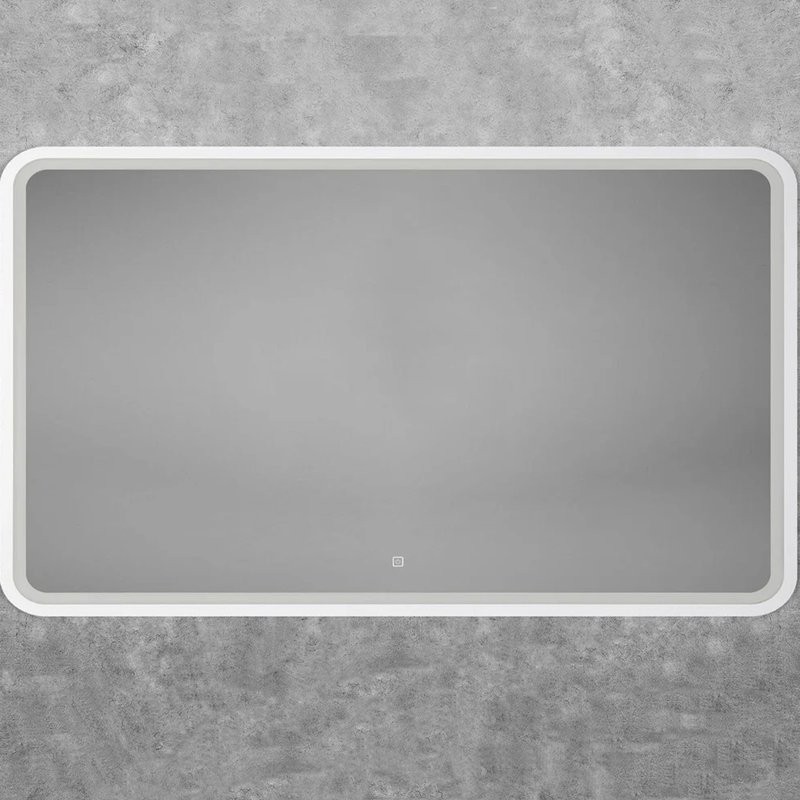 Зеркало Art&Max Genova AM-Gen-1200-800-DS-F-White 120х80 белое, с LED-подсветкой, 6000К