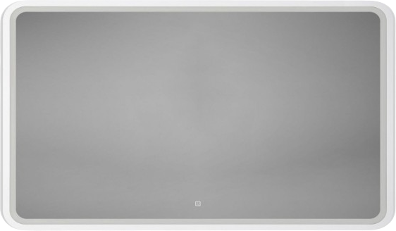 Зеркало Art&Max Genova AM-Gen-1200-800-DS-F-White 120х80 белое, с LED-подсветкой, 6000К