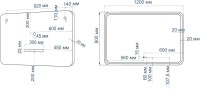 Зеркало Art&Max Genova AM-Gen-1200-800-DS-F-White 120х80 белое, с LED-подсветкой, 6000К