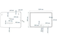 Зеркало Art&Max Genova AM-Gen-1200-800-DS-F-White 120х80 белое, с LED-подсветкой, 6000К