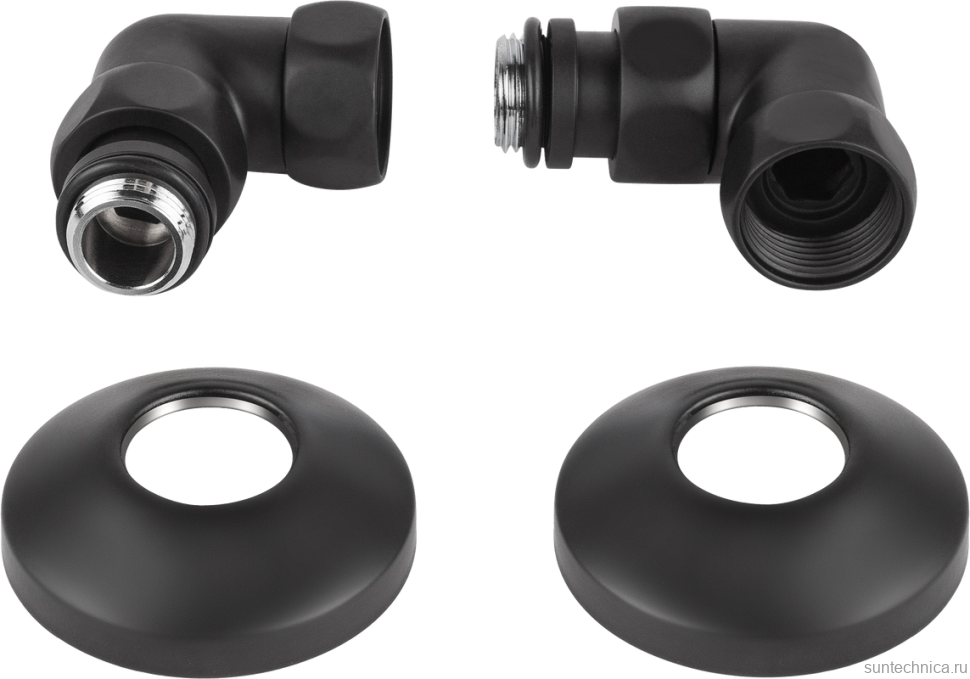 Полотенцесушитель водяной Secado Бергамо 2К 1000/70 100x10 см, матовый черный, I-образный